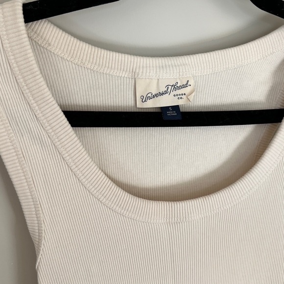 NWOT Ribbed Cream Bodycon Dress - Picture 4 of 8